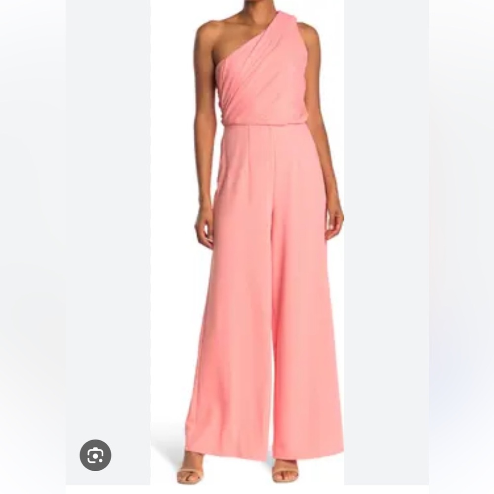 NWT Love By Design One Shoulder Wideleg Jumpsuit Rosepetal Pink